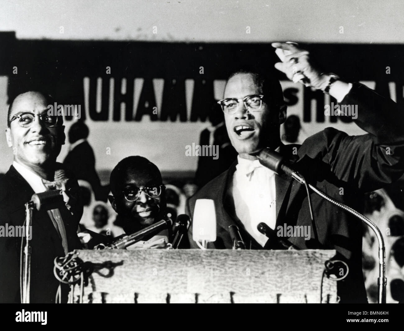 MALCOLM X (1925-1965) Ministre d'origine afro-américaine et militante des droits de l'homme en tant que chef de la soi-disant nation de l'Islam Banque D'Images