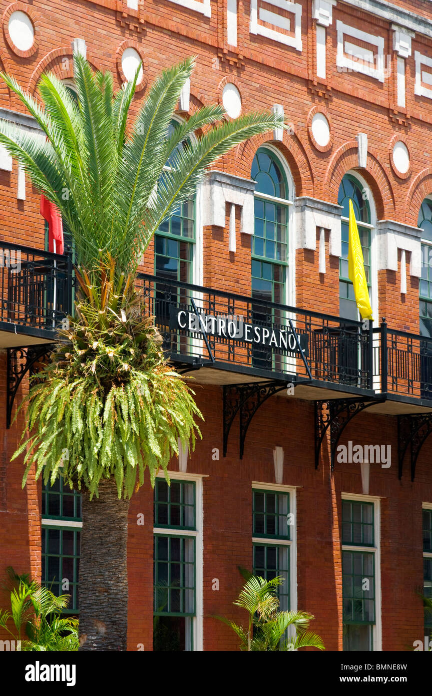 Ybor City historique et de la célèbre Columbia restaurant Tampa Florida Banque D'Images