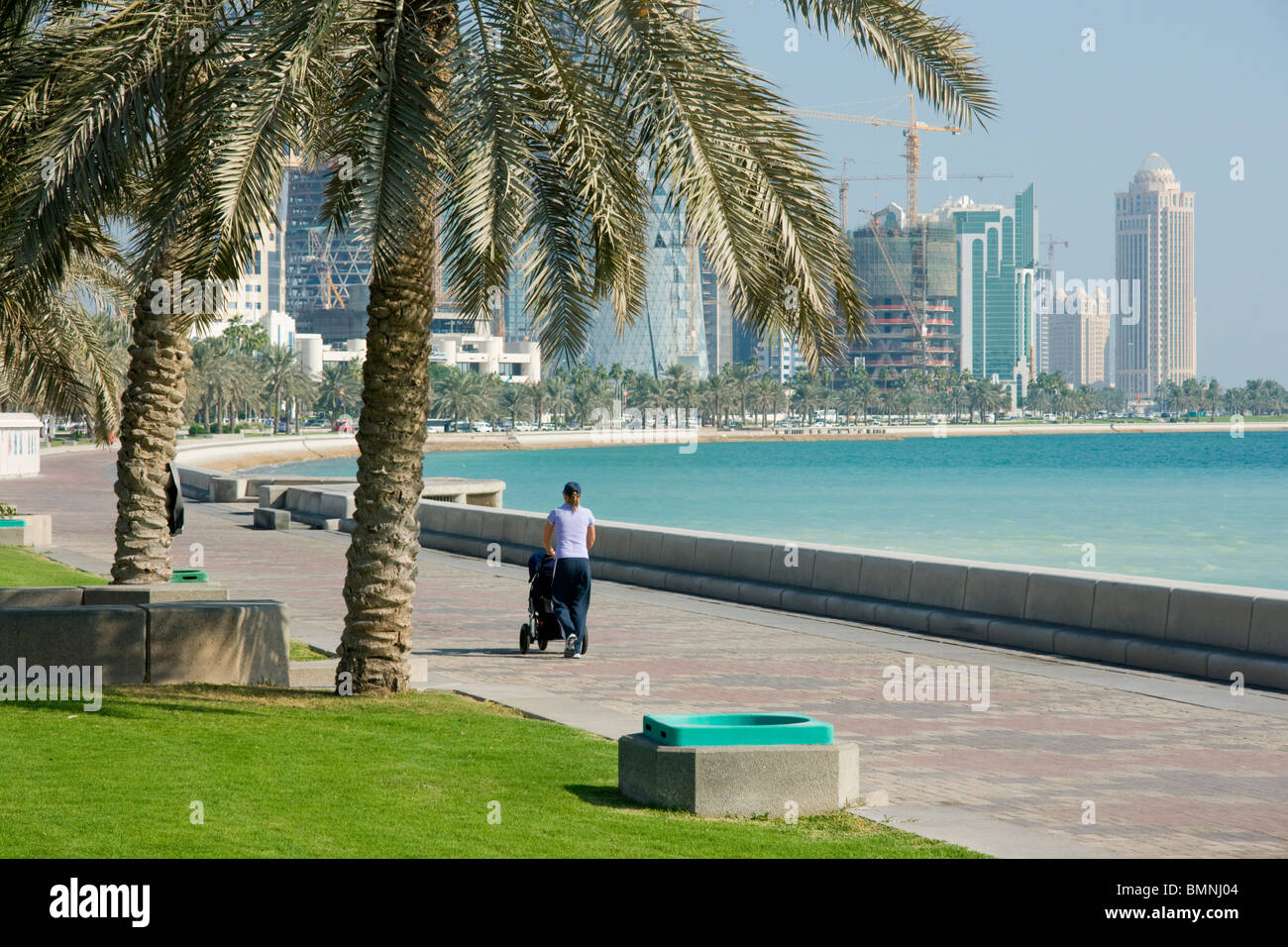 Qatar, Doha Bay Waterfront Banque D'Images