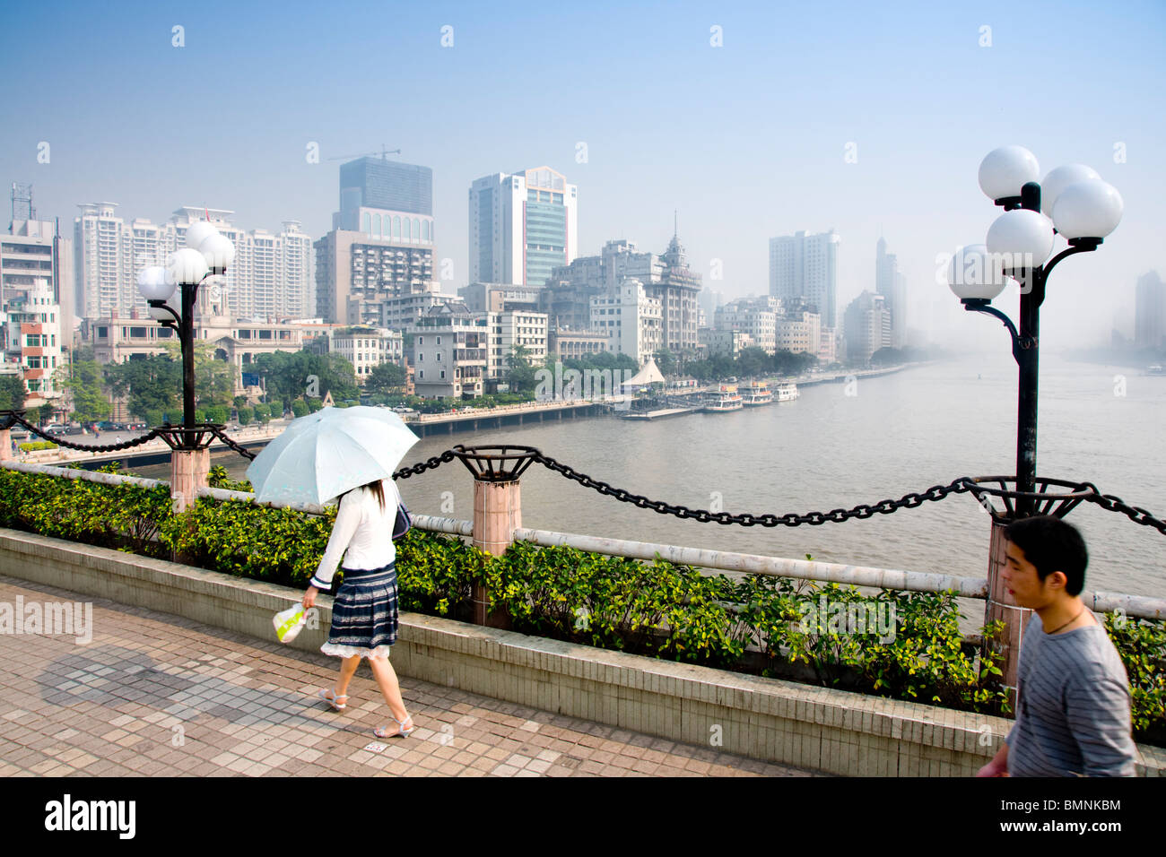 Chine Guangzhou Canton Cityscape Riverscape Banque D'Images