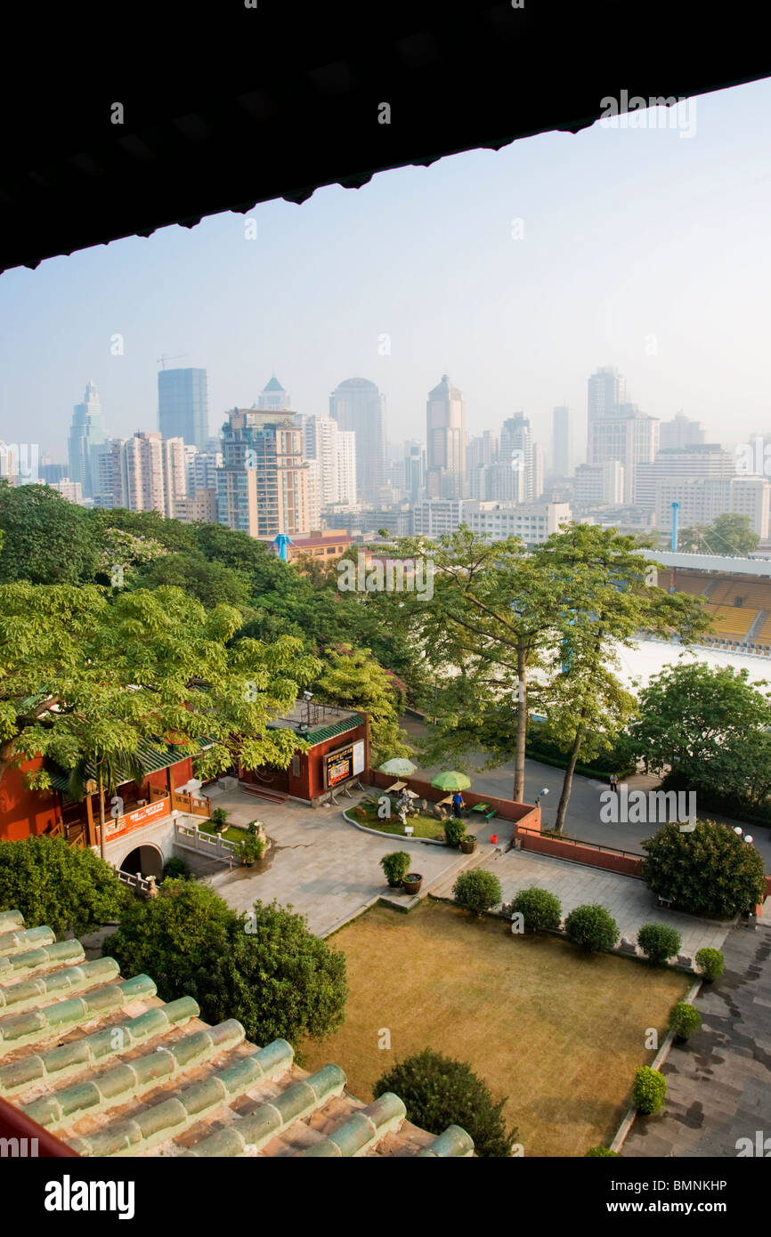 Chine Guangzhou Canton Parc Yuexiu tour Zhenhai View Banque D'Images