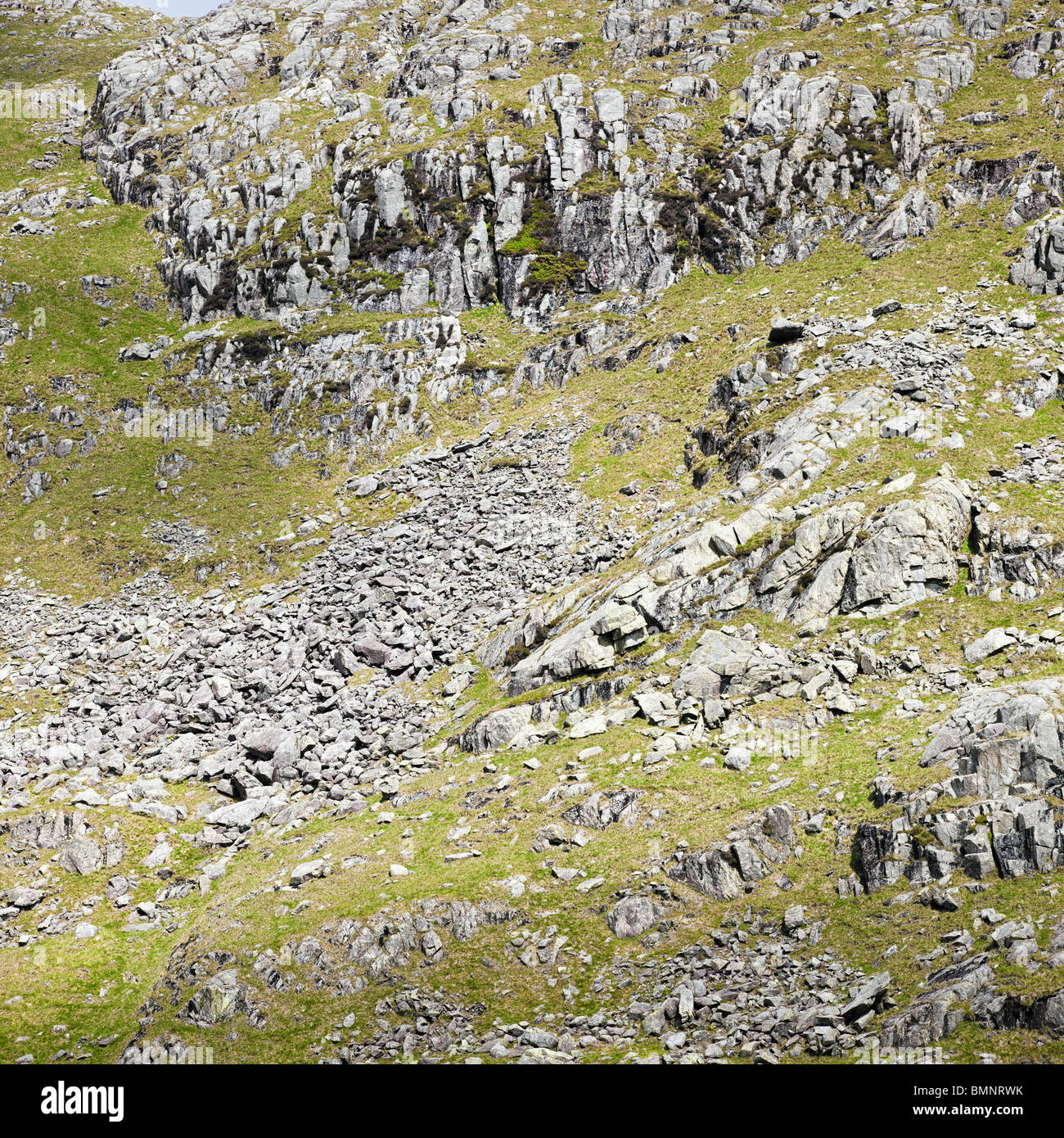 Éboulis sur le flanc d'une montagne dans le Lake District Angleterre UK Banque D'Images