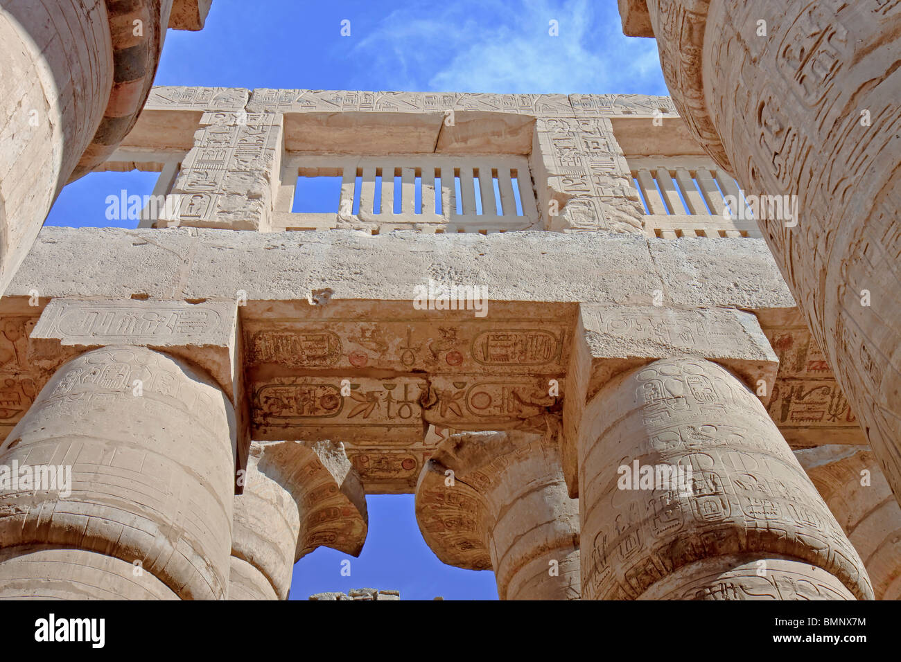 Salle hypostyle de Karnak Egypte Banque D'Images