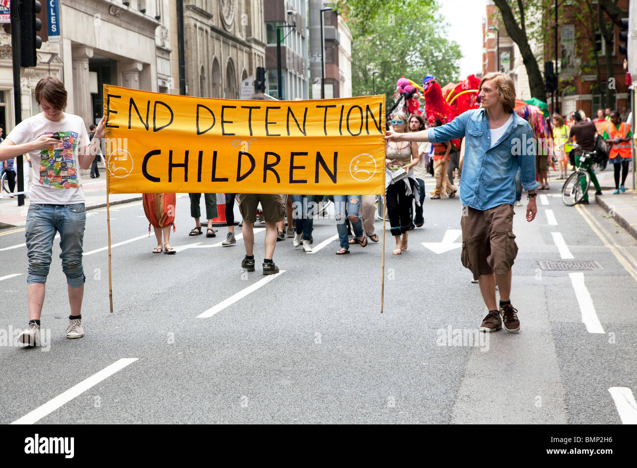 Marche contre la détention de Chilldren au Royaume-Uni, Londres Banque D'Images