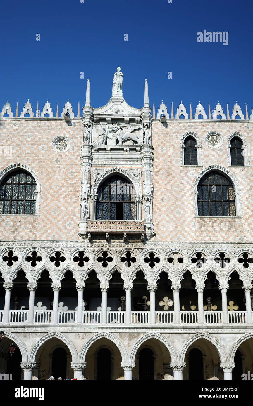 Venise, Italie, Détails de du palais des Doges Banque D'Images