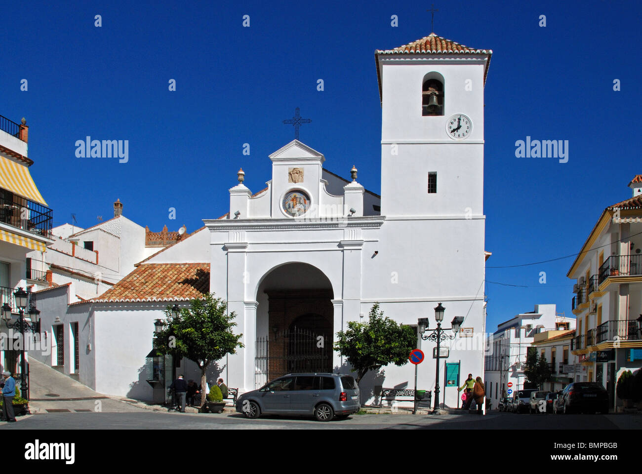 Église de l'Apôtre Santiago, Monda, la province de Malaga, Andalousie, Espagne, Europe de l'Ouest. Banque D'Images