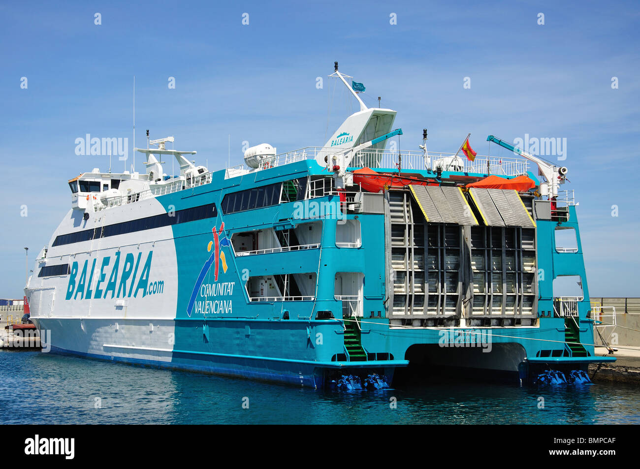 Balearia Ferry Inter-Island, Port de La Savina, La Savina, Formentera, Îles Baléares, Espagne Banque D'Images