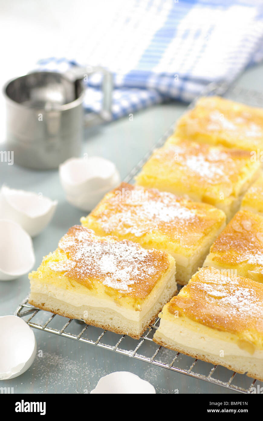 Morceaux de gâteau au fromage ordinaire Banque D'Images