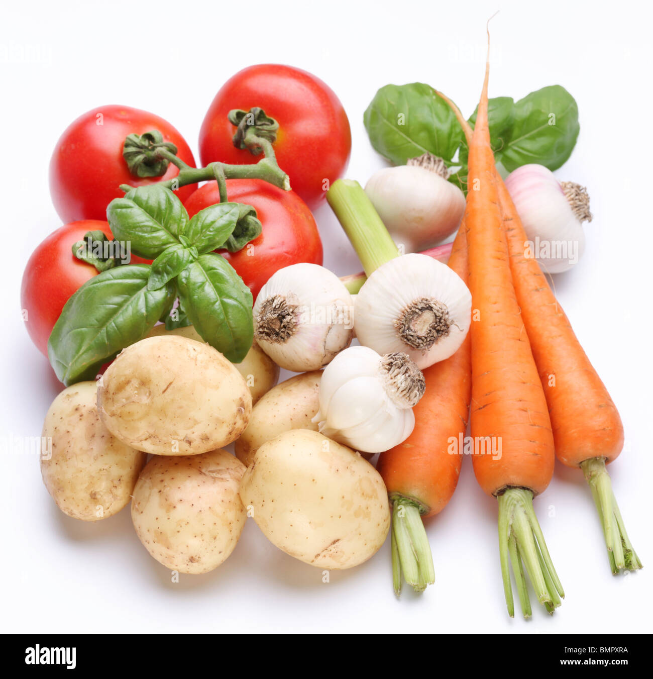 Groupe des légumes frais. Banque D'Images