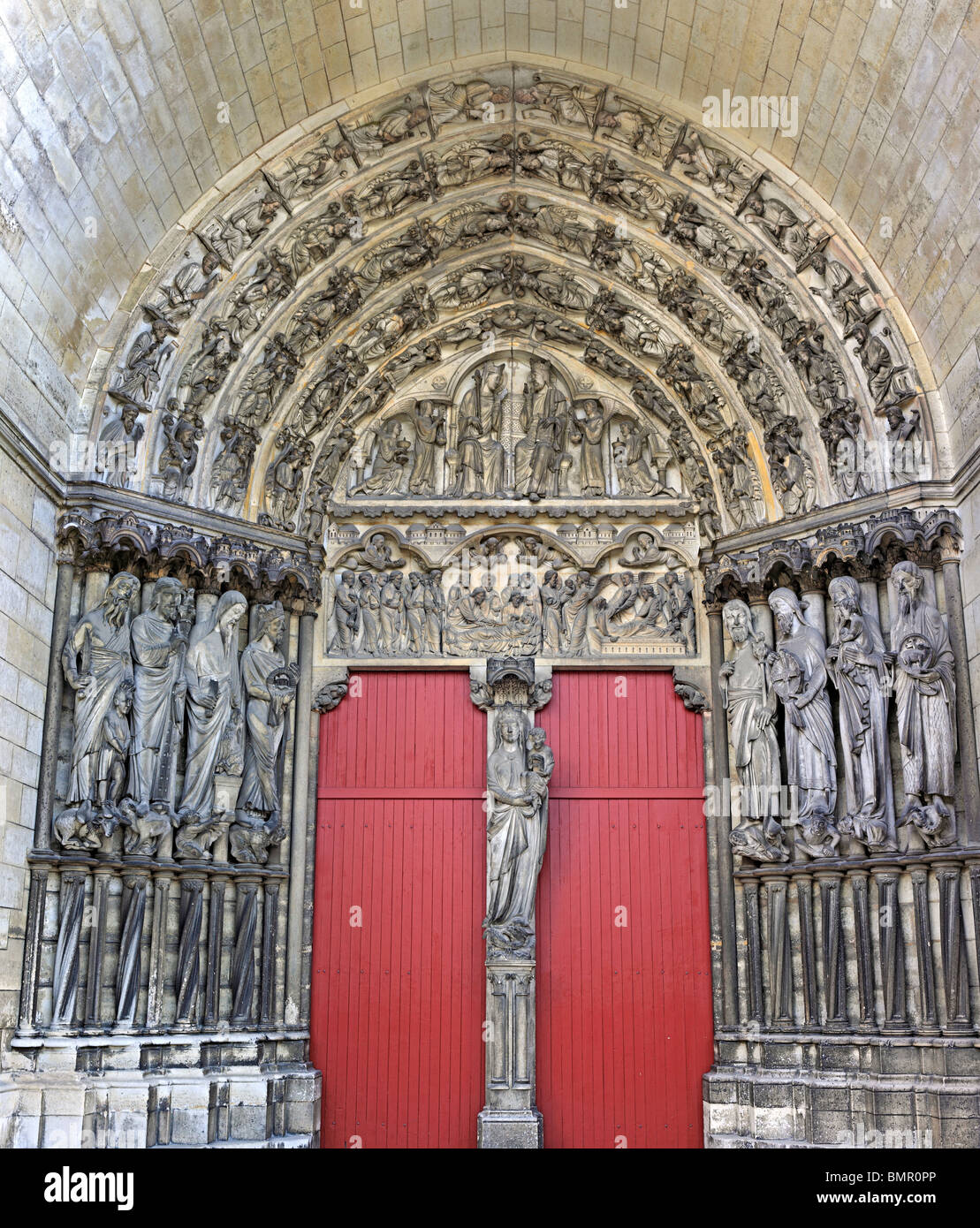 Cathédrale Notre-Dame de Laon, Laon, Aisne, Picardie, France Banque D'Images