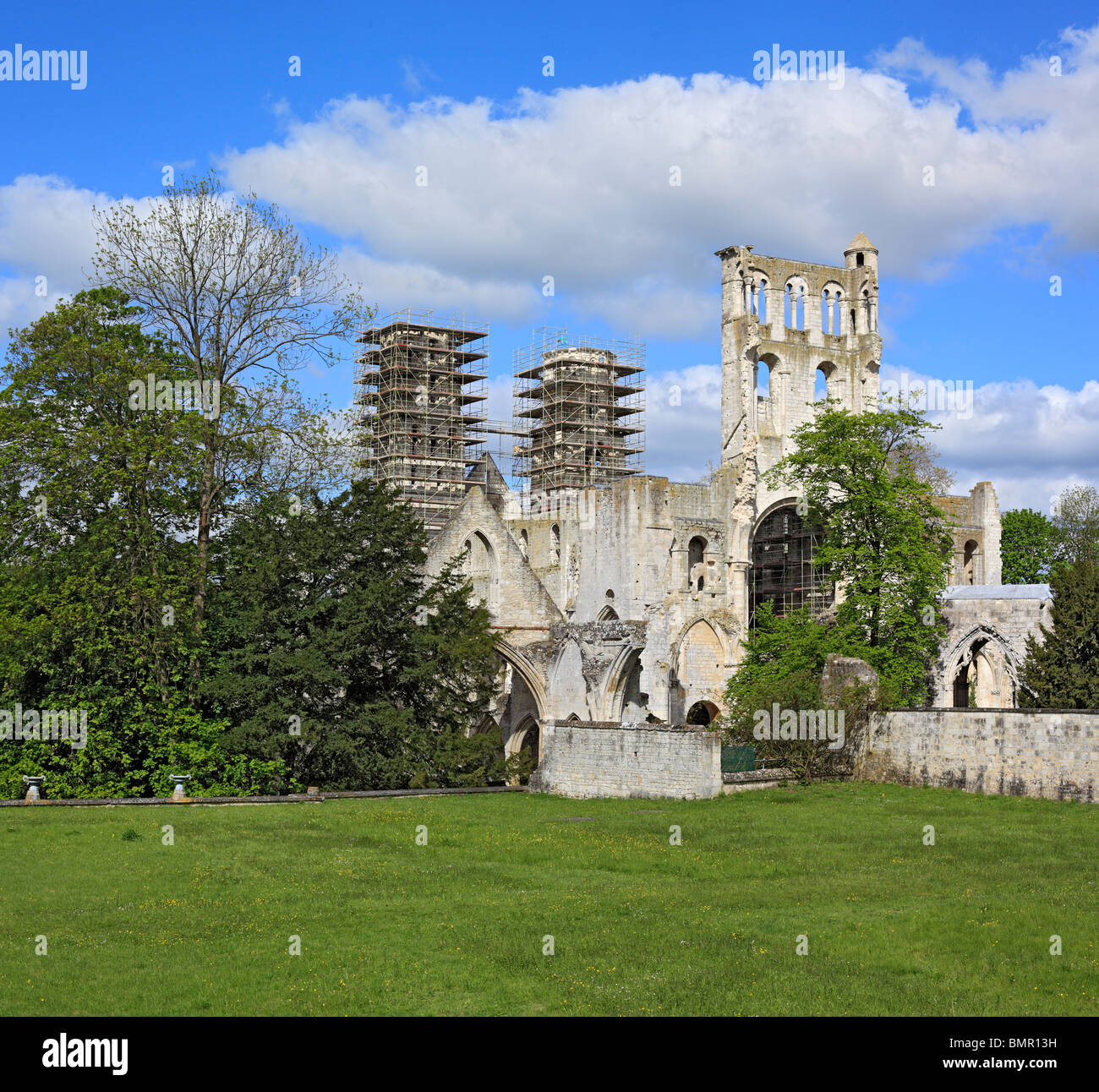 Abbaye de Jumièges, Seine-Maritime, Haute-Normandie, France Banque D'Images