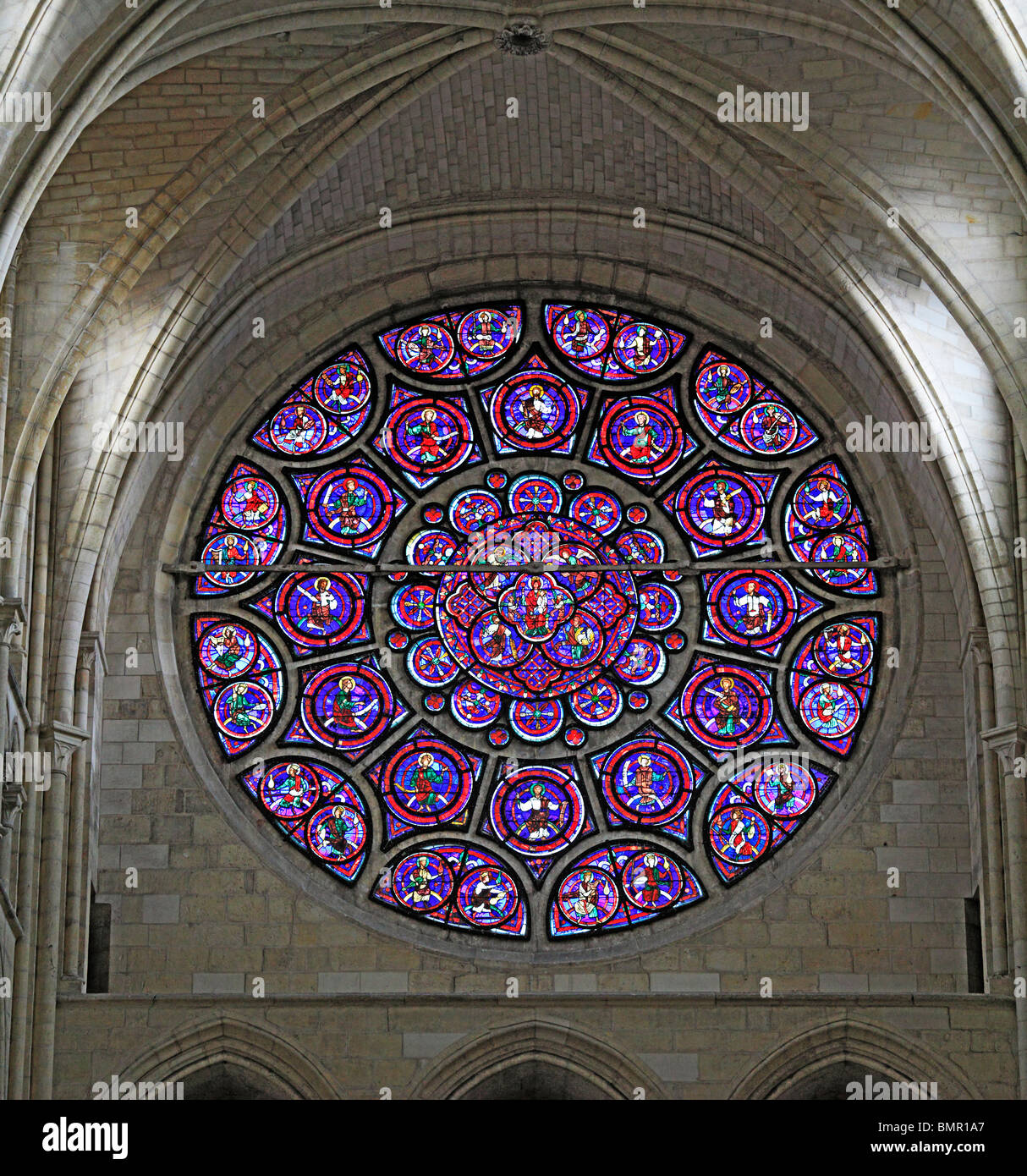 Cathédrale Notre-Dame de Laon, Laon, Aisne, Picardie, France Banque D'Images