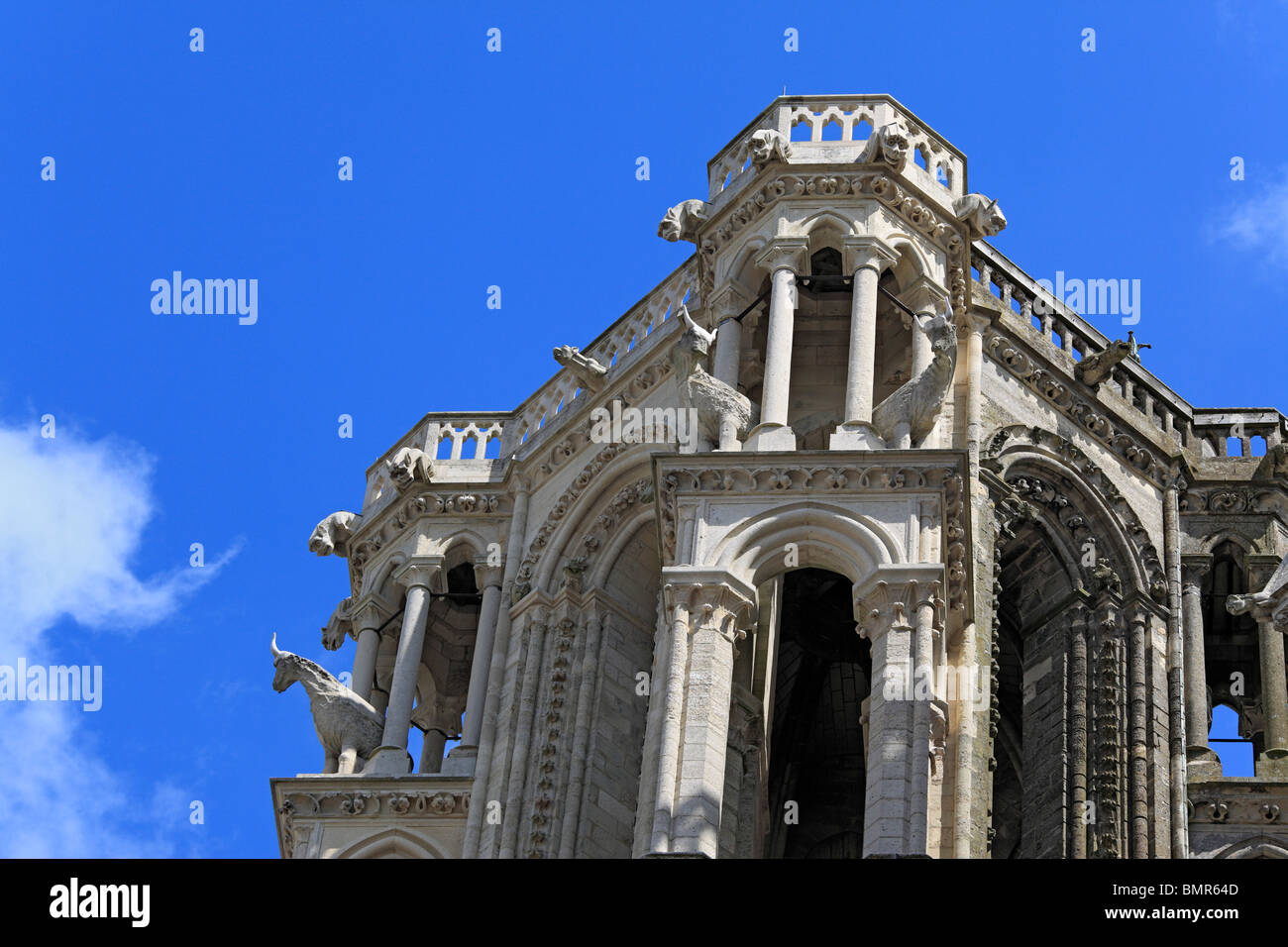 Cathédrale Notre-Dame de Laon, Laon, Aisne, Picardie, France Banque D'Images