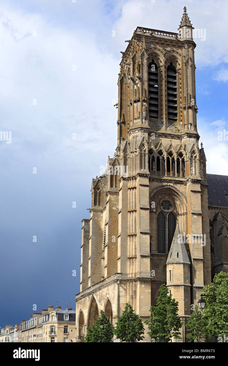 La cathédrale de Soissons, Aisne, Picardie, France Banque D'Images