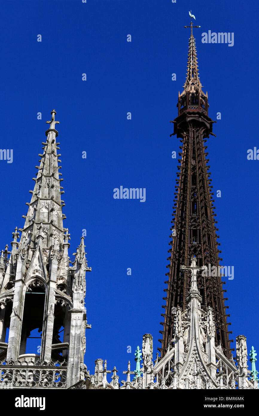 La cathédrale de Rouen, Rouen, Seine-Maritime, Haute-Normandie, France Banque D'Images