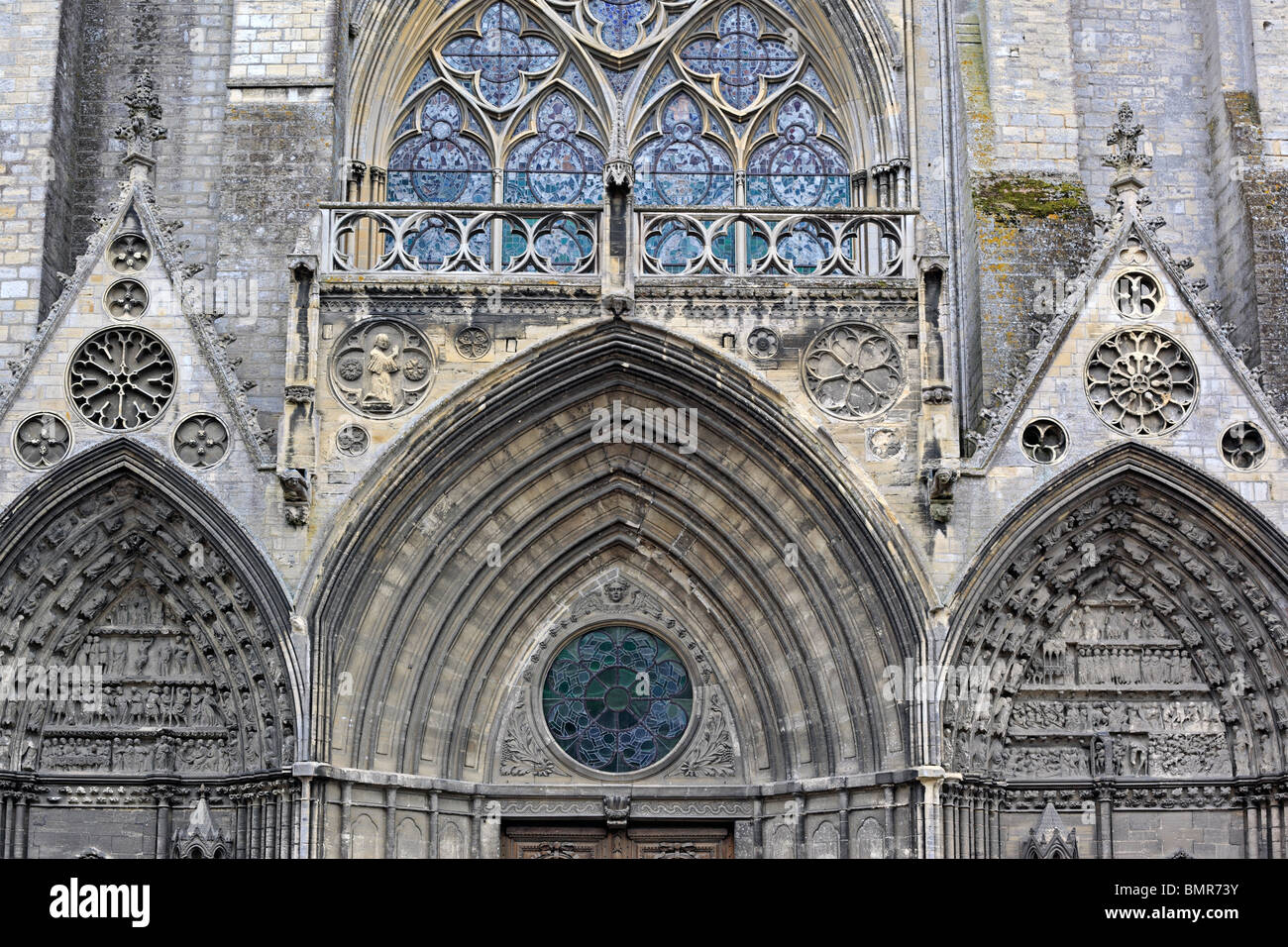 La cathédrale de Bayeux, Bayeux, Calvados, Basse-normandie, France Banque D'Images