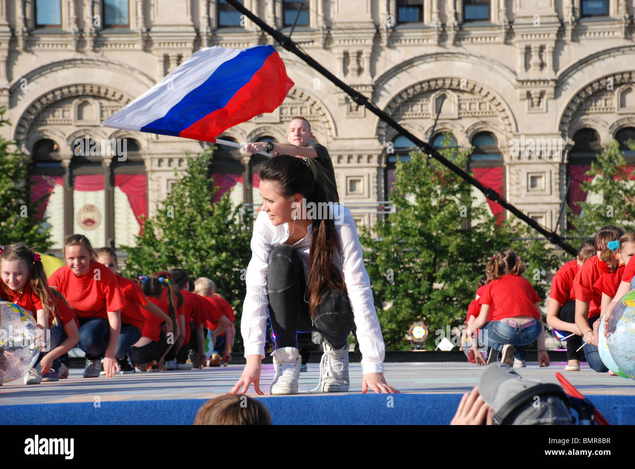 Les concerts "Jeune Russie" sur la Journée de la Russie à la place Rouge, Moscou Banque D'Images