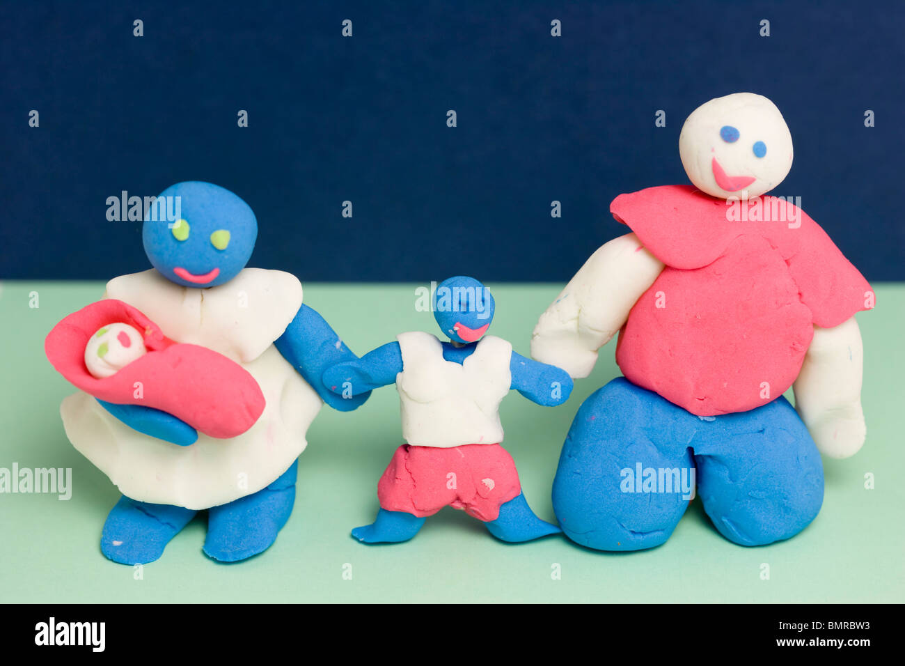 Figurines en pâte à modeler. La famille Photo Stock Alamy