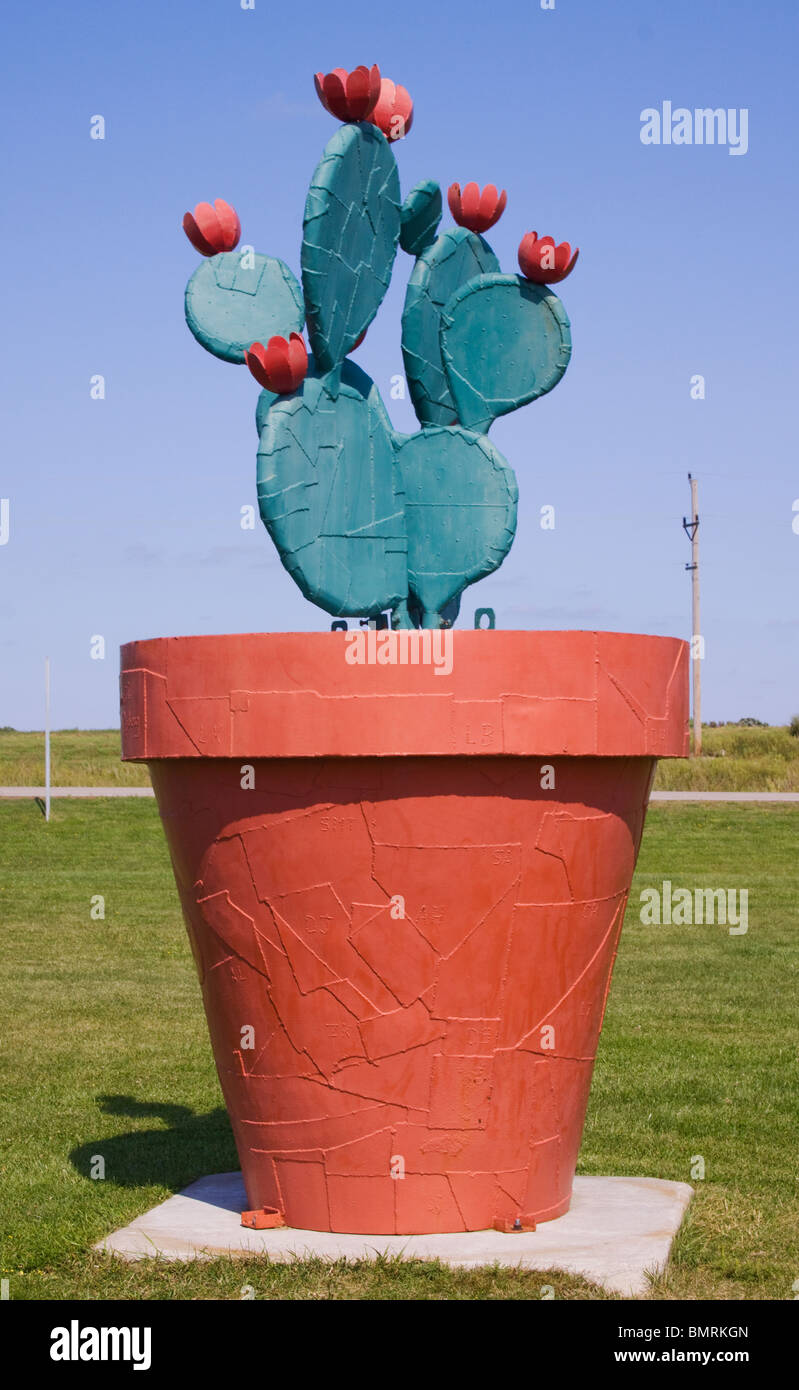 Ken Nybergs Sculpture Cactus à Vining au Minnesota Banque D'Images