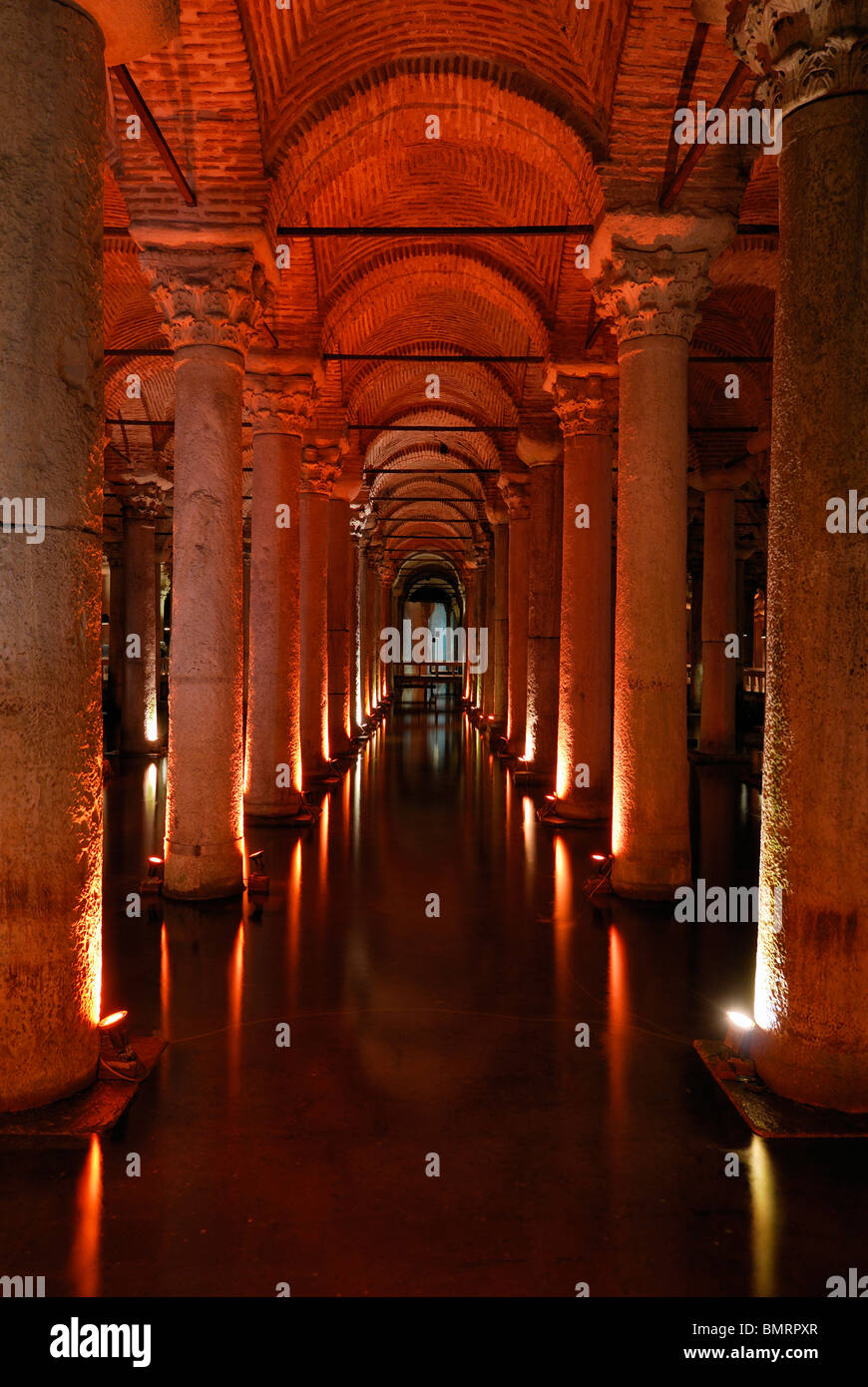 Istanbul. La Turquie. La Citerne basilique aka Sunken Palace. Yerebatan Saray (Sarnici). Banque D'Images