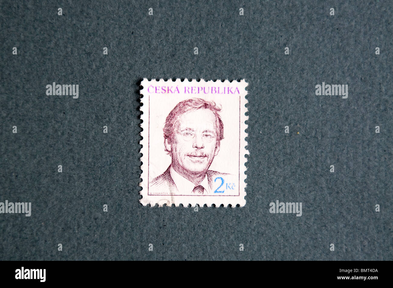 Václav Havel en République tchèque un stamp Banque D'Images