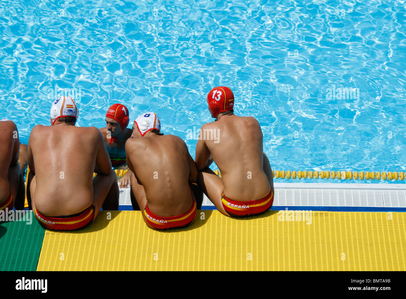Spanish water-polo compétition par équipe l'action au championnat de  natation de monde à Rome 2009 Photo Stock - Alamy