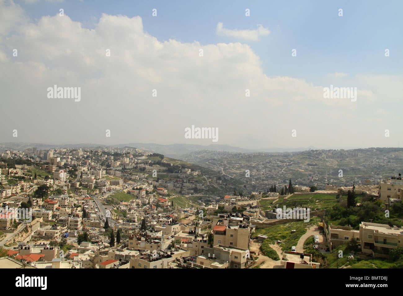 Israël, Jérusalem, une vue au sud-ouest du mont des Oliviers Banque D'Images