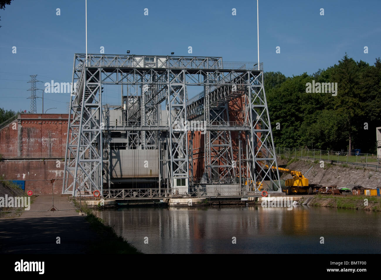 Élévateur à bateau hydraulique canal du centre Cantine des Italiens la louviere belgique Banque D'Images