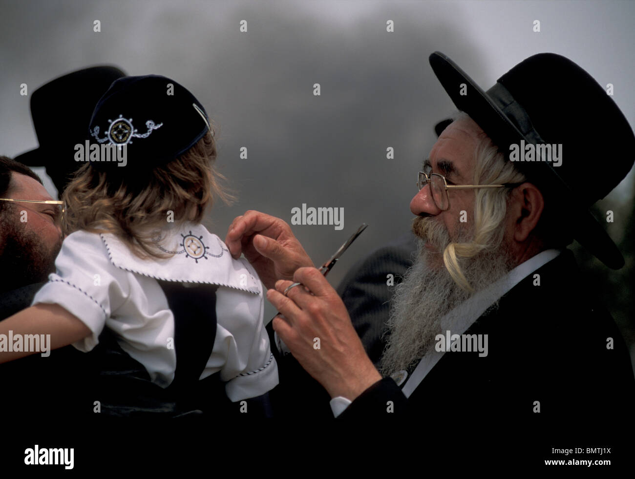 Israël, la Galilée, Halaka première coupe cérémonie à Meron Banque D'Images