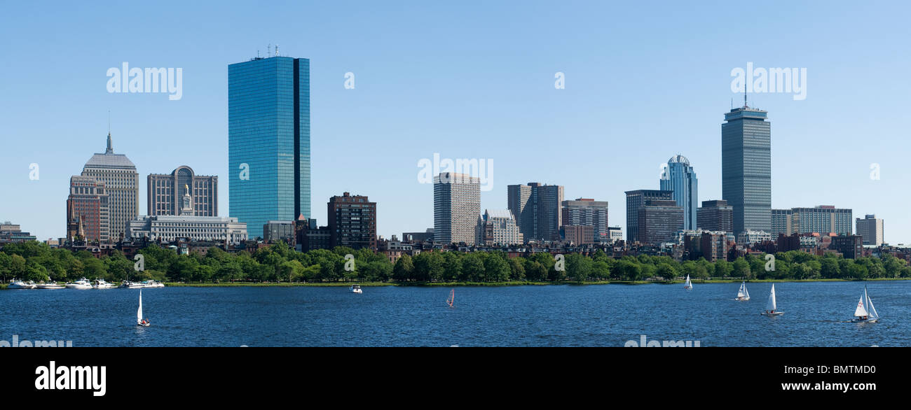 Paysage urbain panoramique de Boston, Massachusetts. Banque D'Images