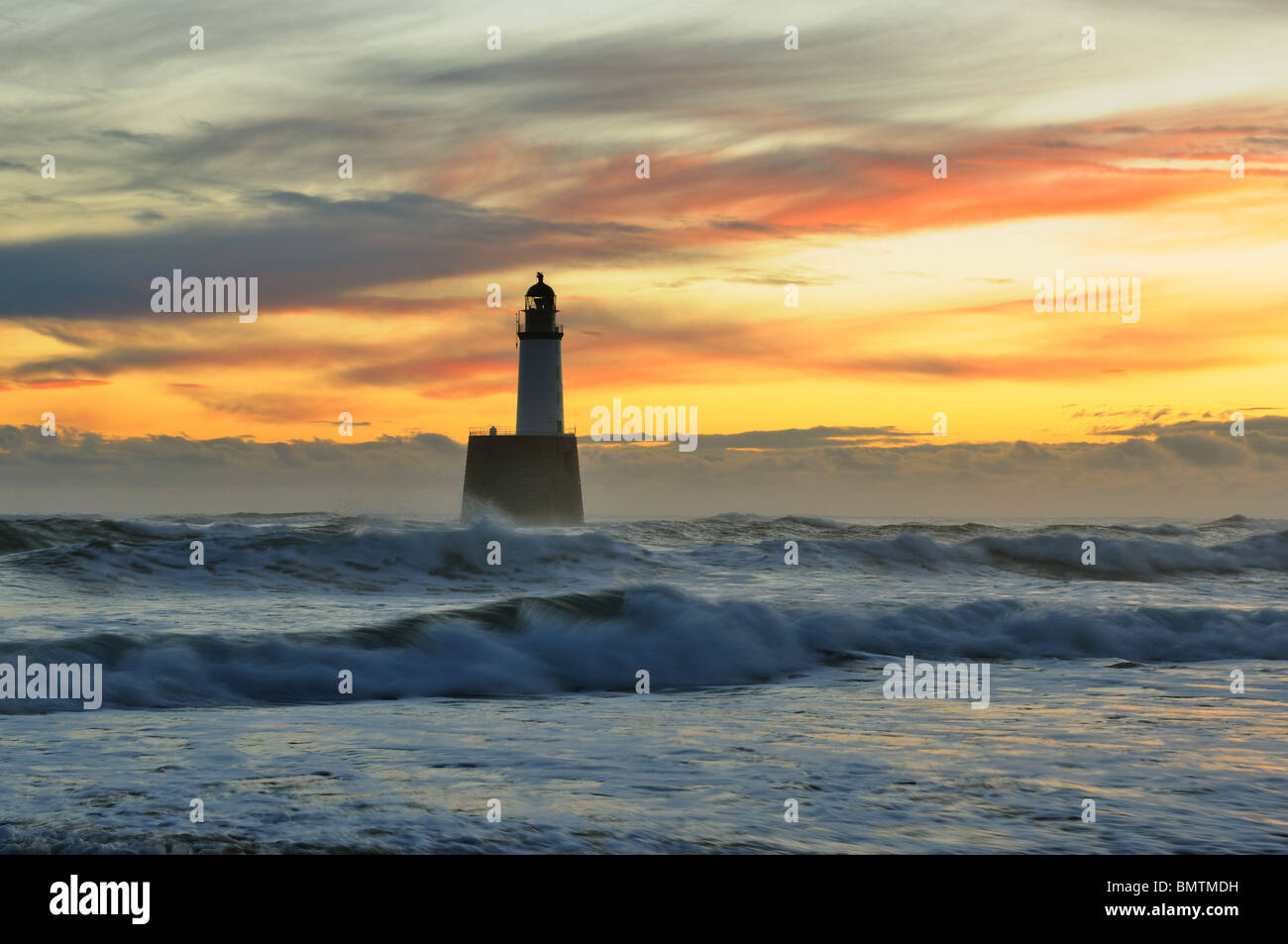 Rattray Head Lighthouse - hiver aube Banque D'Images