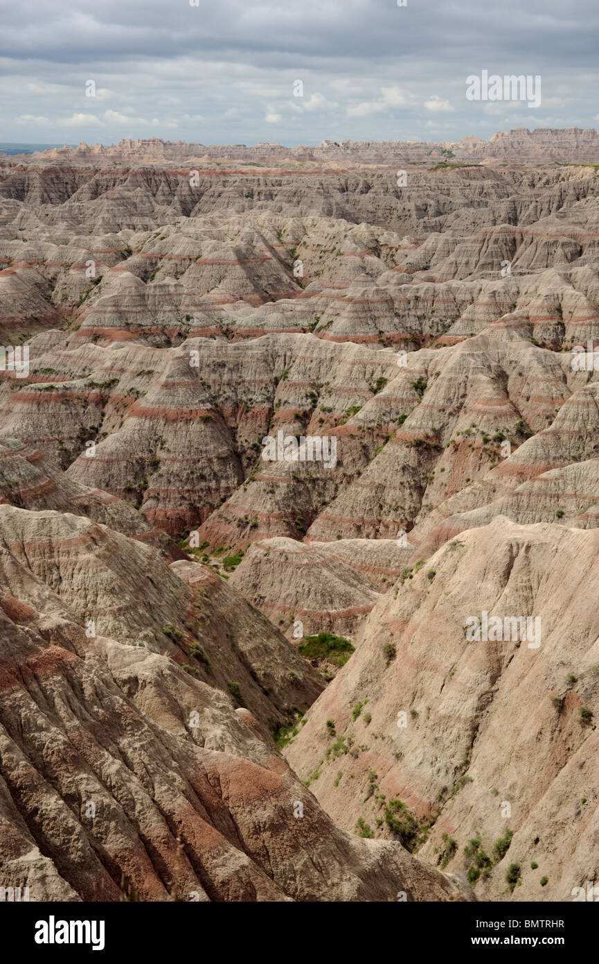 Vue sur les rochers à Badlands National Park Banque D'Images