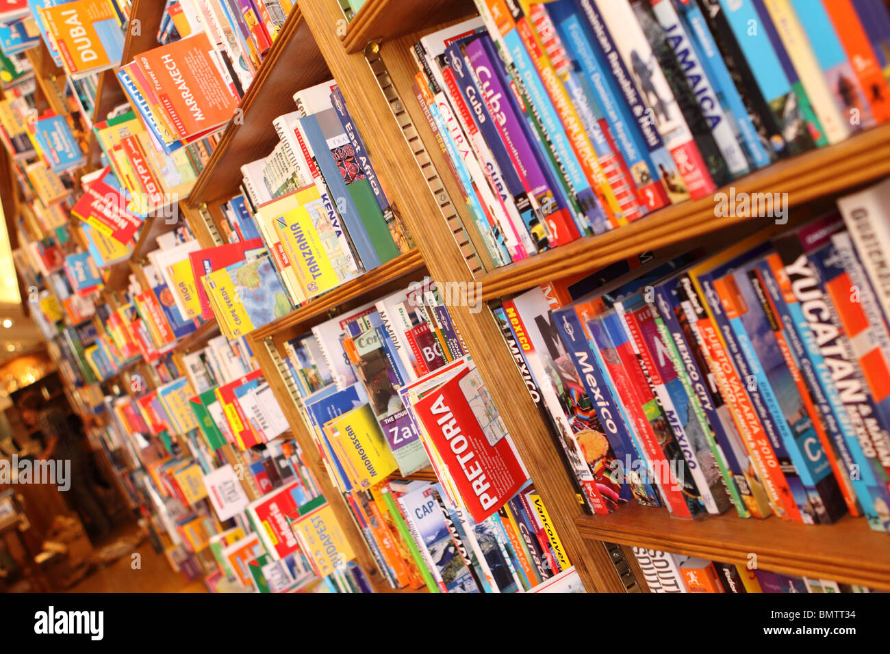 Guide de voyage la Librairie Livres et cartes touristiques en librairie indépendante Banque D'Images