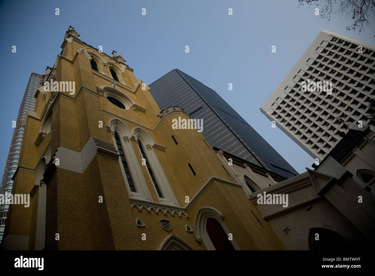 Cathédrale St Johns gratte-ciel de Hong Kong skyline Banque D'Images