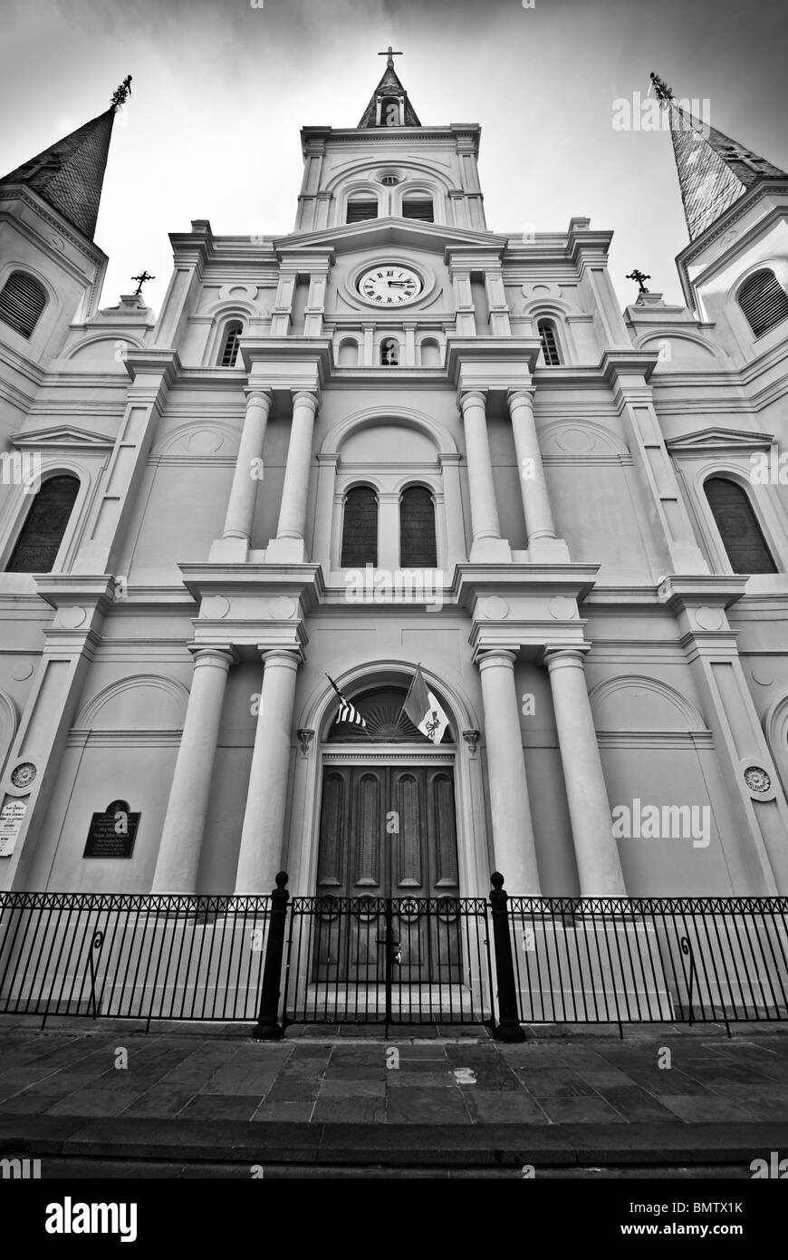 Cathédrale St Louis Entrée avant la Nouvelle Orléans USA Banque D'Images
