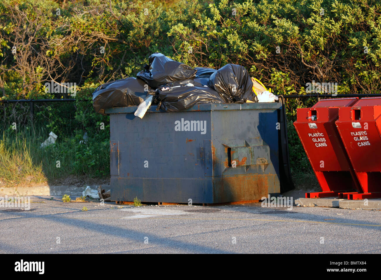 Poubelles Long Island NY Banque D'Images