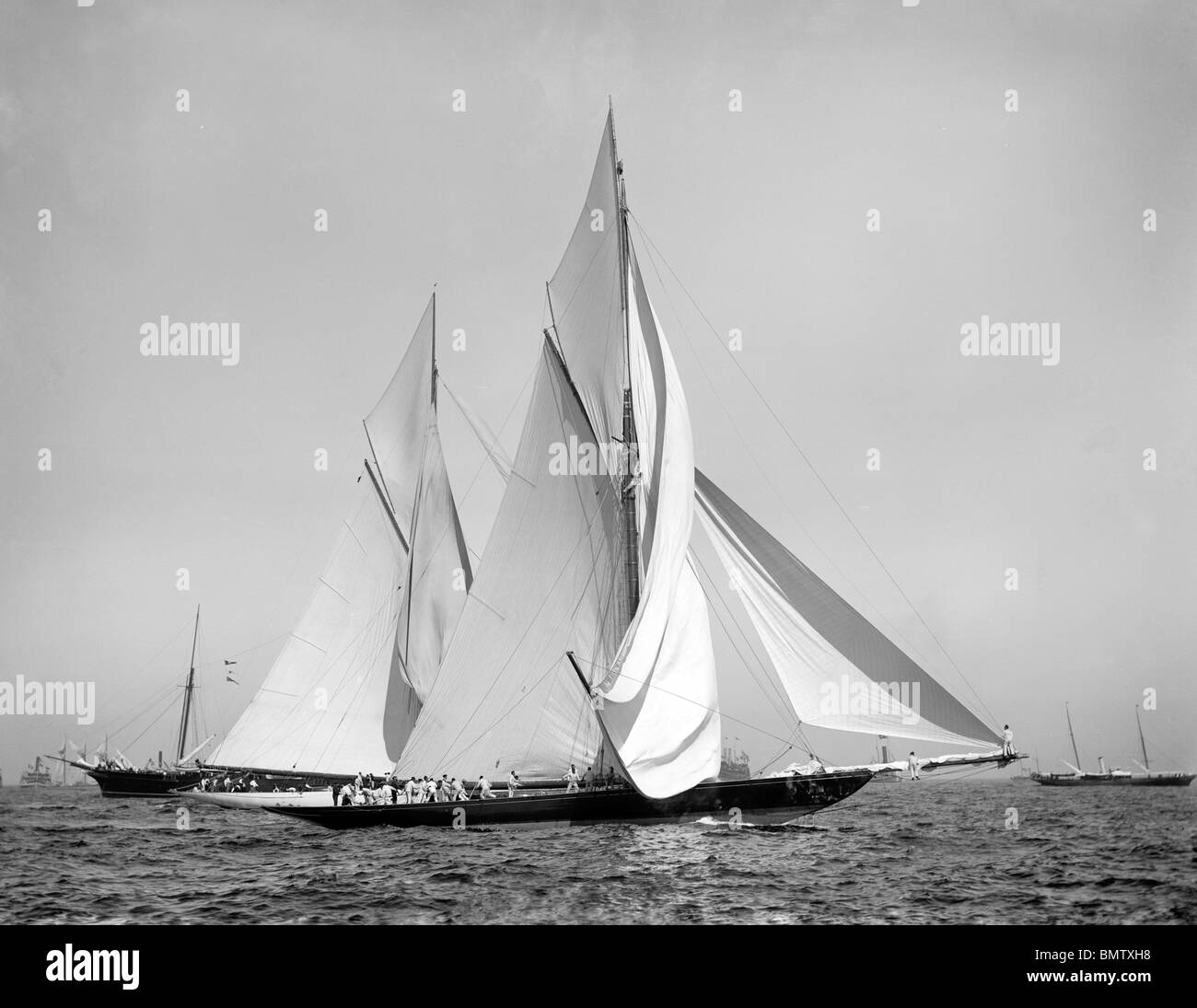 Début de l'America's Cup Yacht Race entre vigilance et Valkyrie II, octobre 1893 Banque D'Images