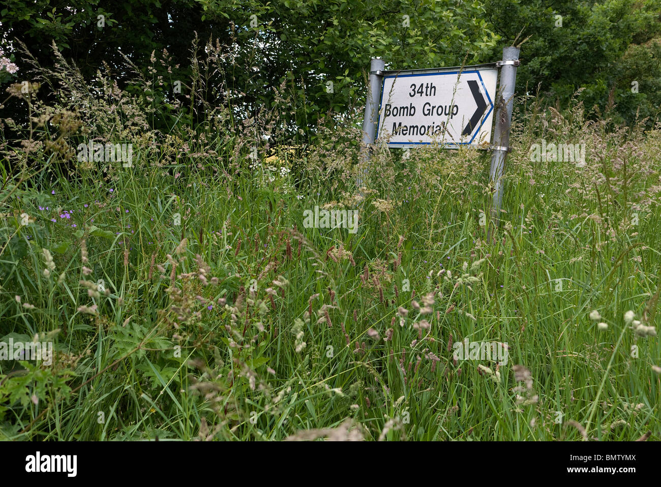 Inscrivez-vous à la mémoire de la 34e Groupe de bombardement britannique Suffolk Près de Mendlesham Banque D'Images