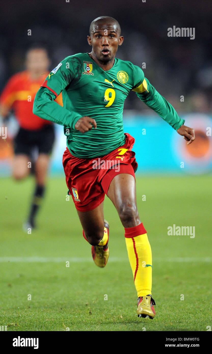 SAMUEL ETOO CAMEROUN / DANEMARK LOFTUS VERSFELD PRETORIA AFRIQUE DU SUD 19 Juin 2010 Banque D'Images