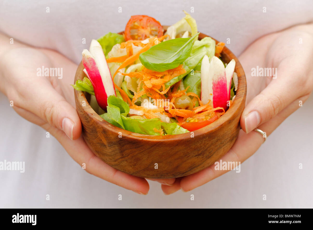 Recette salade disponible Banque D'Images