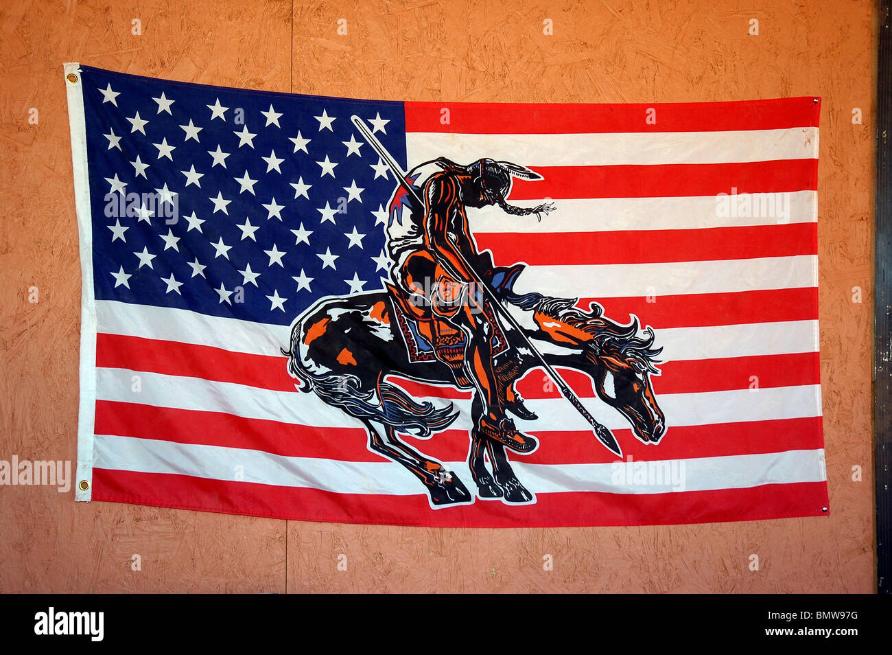 Drapeau de la Nation Navajo à Monument Valley Arizona Banque D'Images