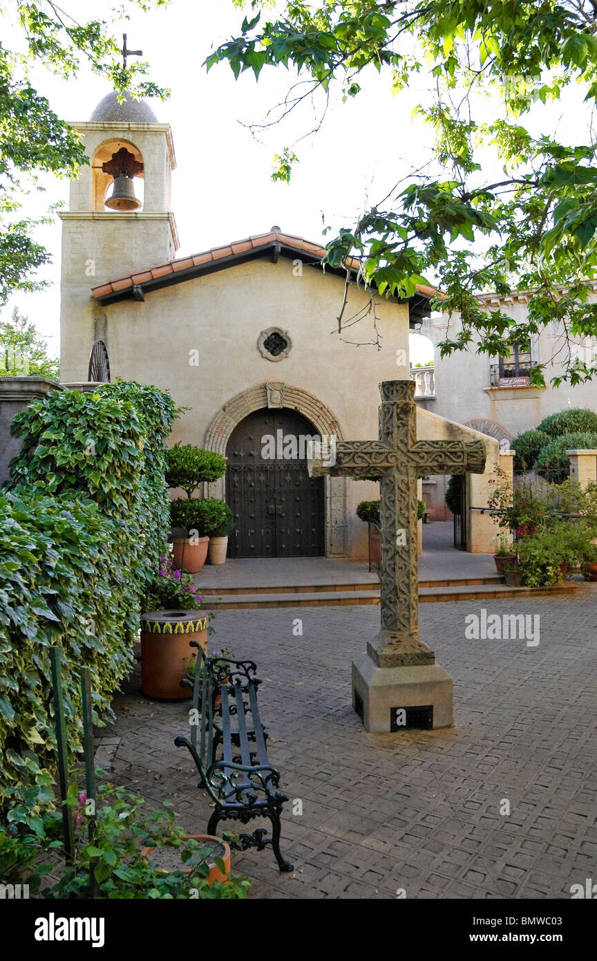 Chapelle à Tlaquepaque shopping area Sedona AZ. Banque D'Images