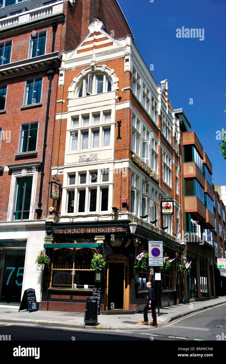 L'ancien pub du lion rouge holborn londres Banque de photographies et d