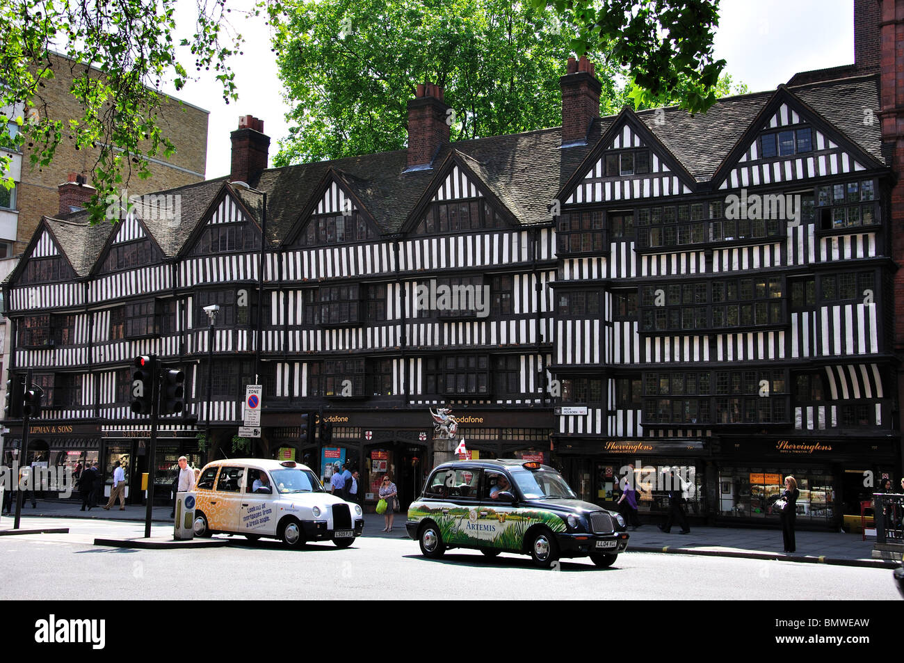 Agrafes Tudor Inn, High Holborn, Holborn, London Borough of Camden, Greater London, Angleterre, Royaume-Uni Banque D'Images