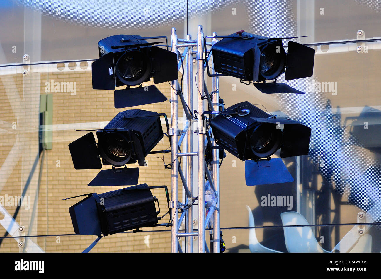 Projecteurs au British Film Institute Banque D'Images