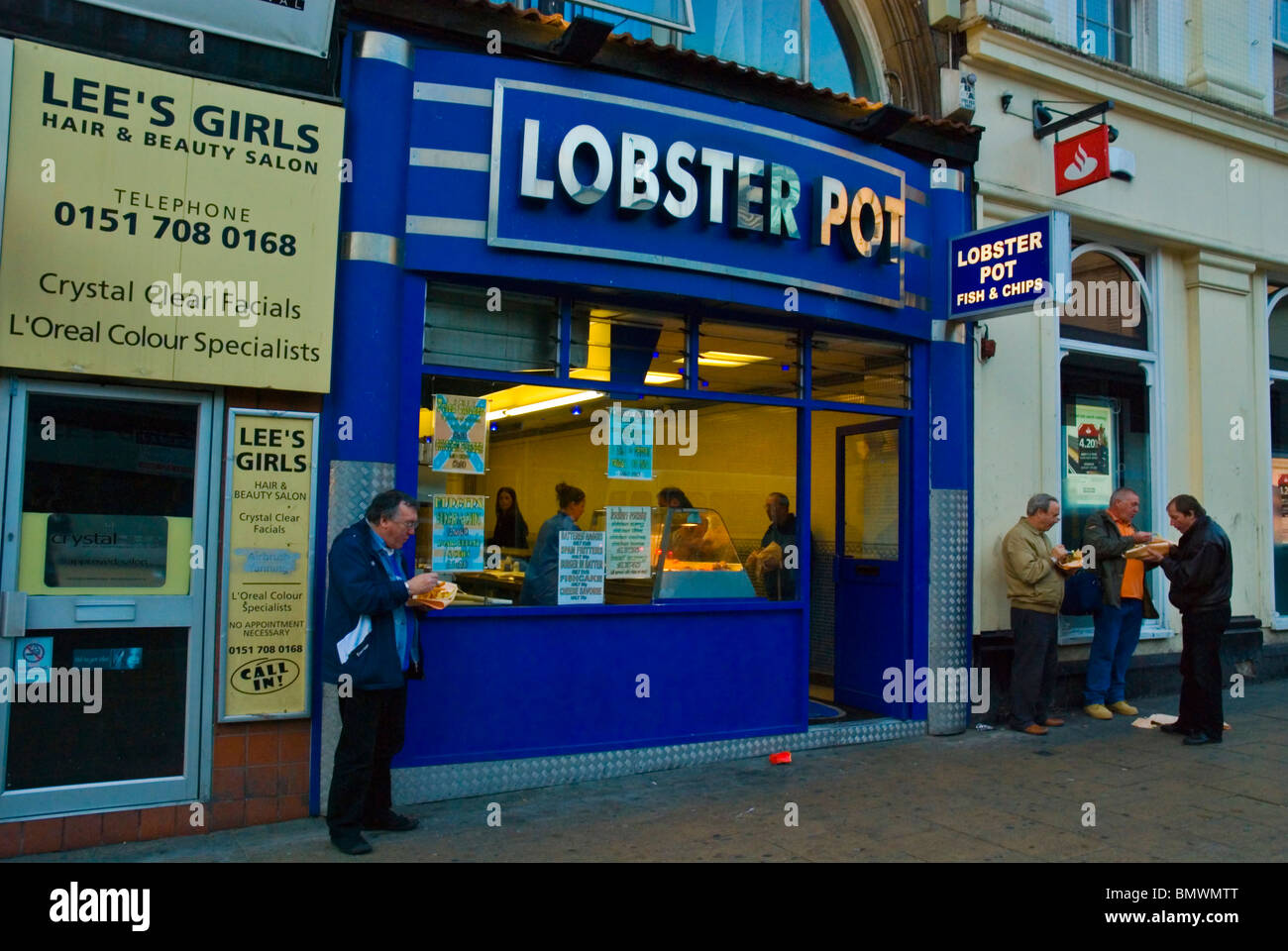 Fish and Chips shop exterior Hanover Street Liverpool Angleterre Angleterre Europe Banque D'Images