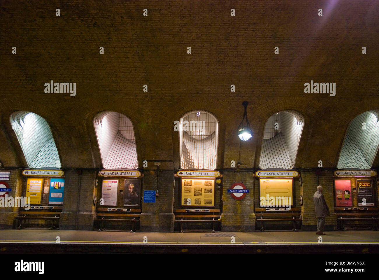 La station de métro Baker Street Marylebone Londres Angleterre Royaume-Uni Europe centrale Banque D'Images