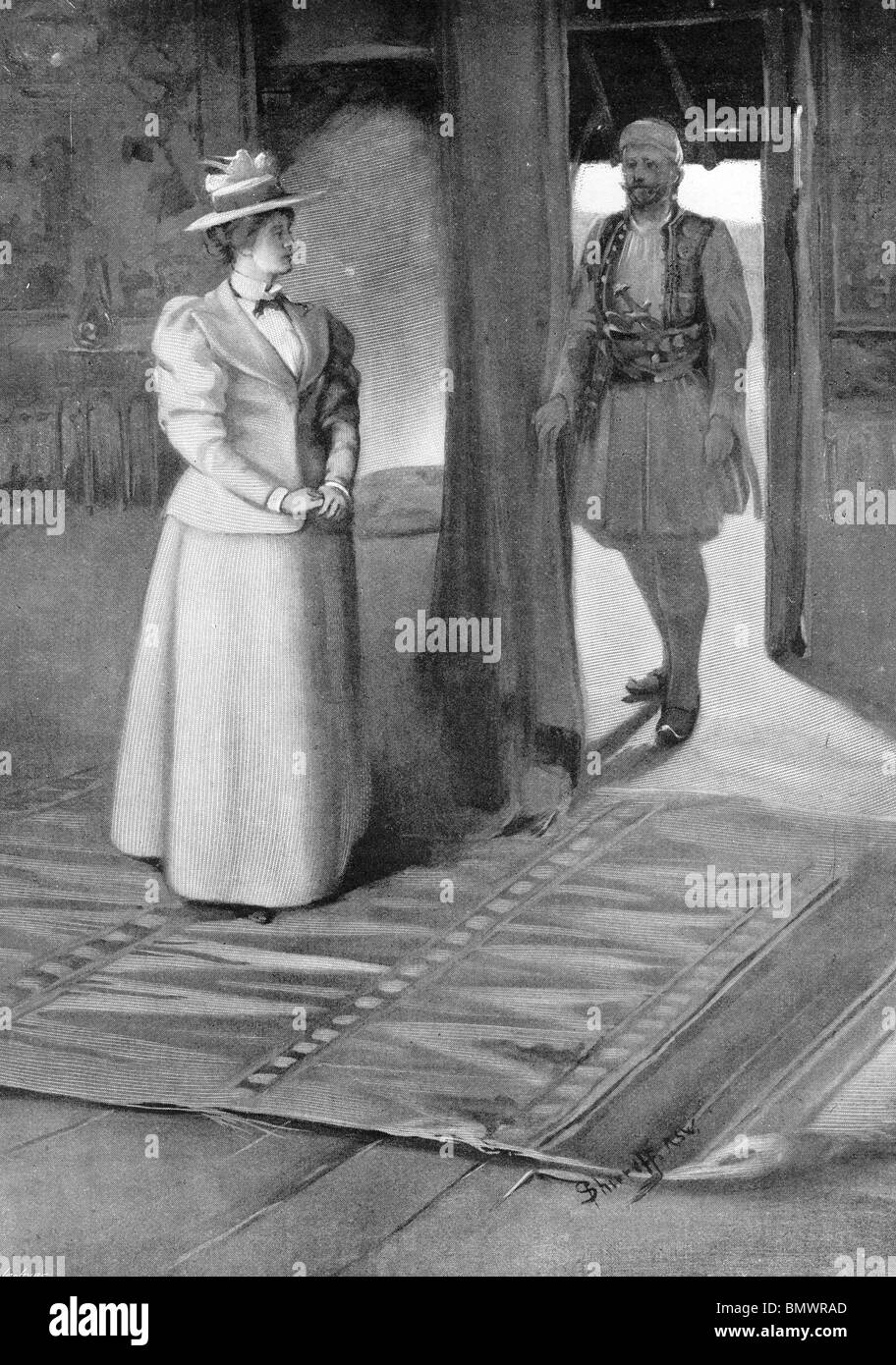 Un homme grand, pâle, l'homme à l'allure sévère entré' Banque D'Images