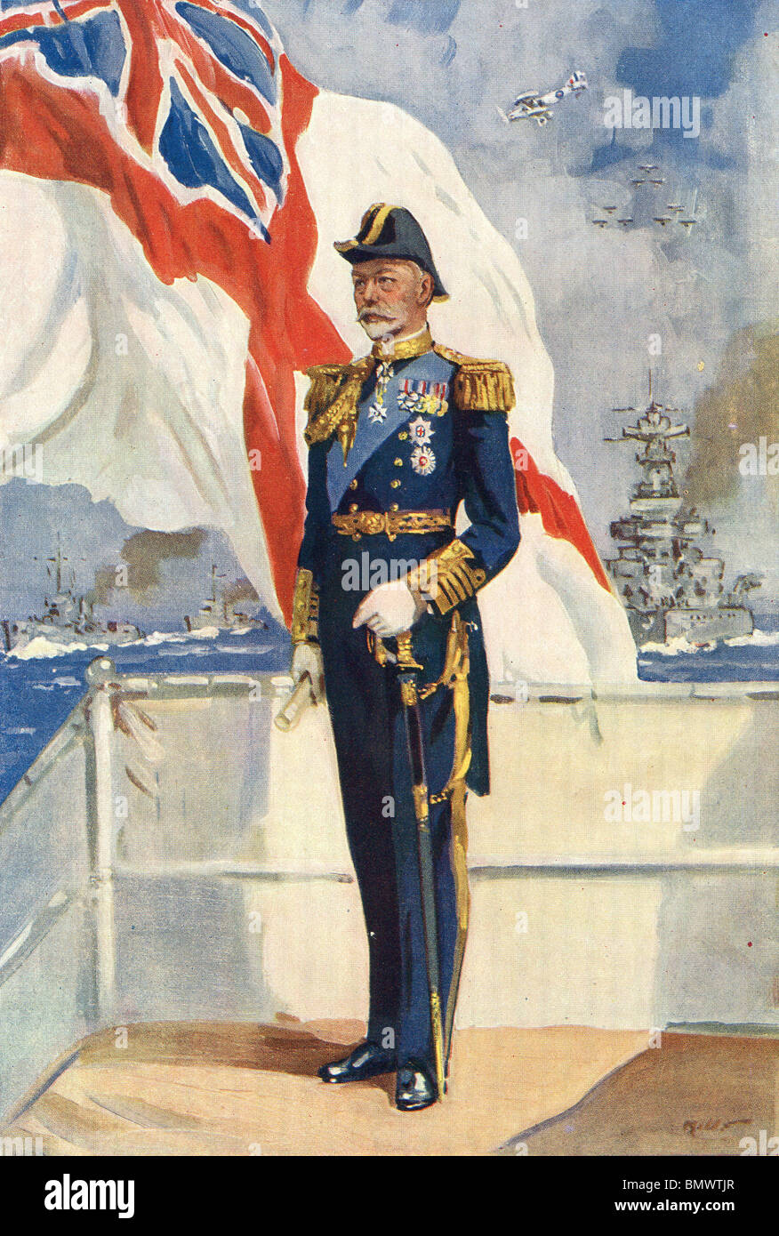 Sa Majesté le Roi George V Silver Jubilee 1935 Banque D'Images