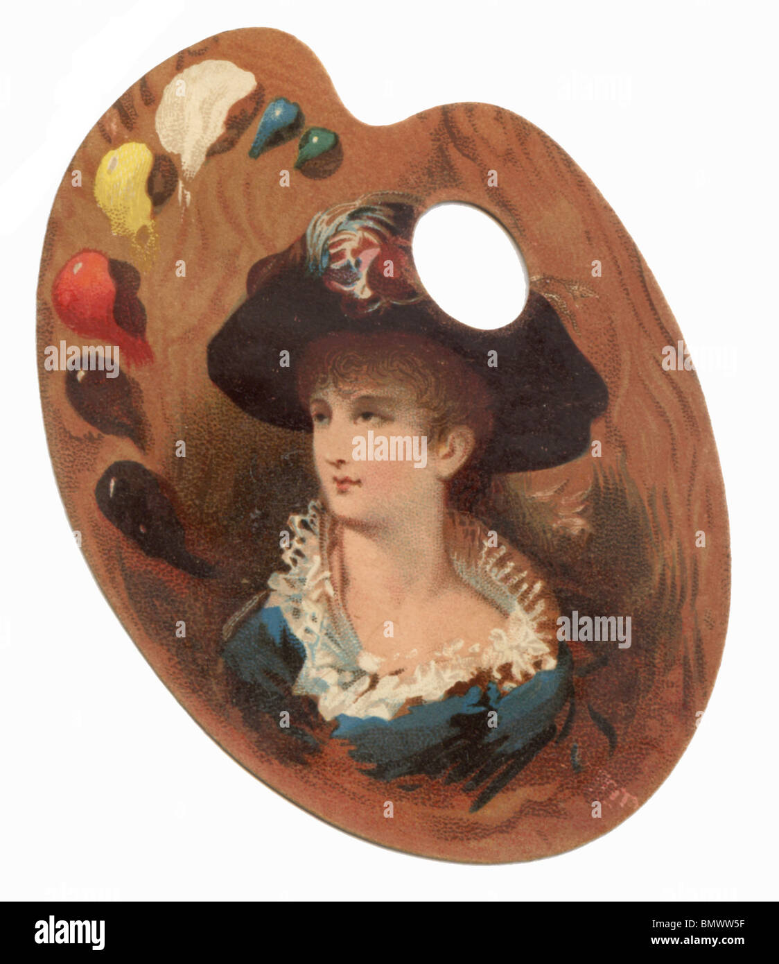 Palette de peinture - Portrait de femme Banque D'Images